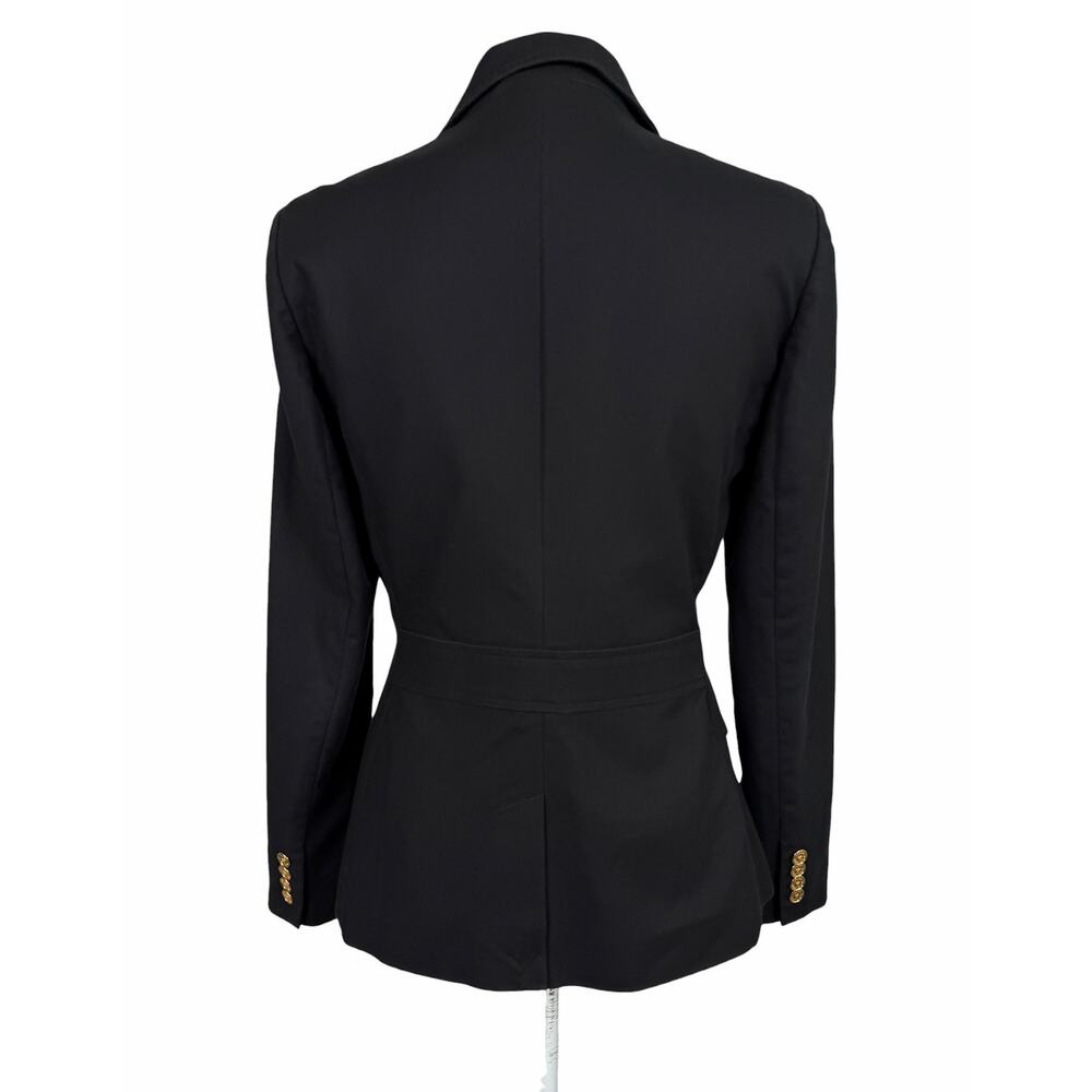 Lauren Ralph Lauren Crest Black Cotton Blazer Jacket Women’s 4 Preppy Academia - Picture 8 of 9